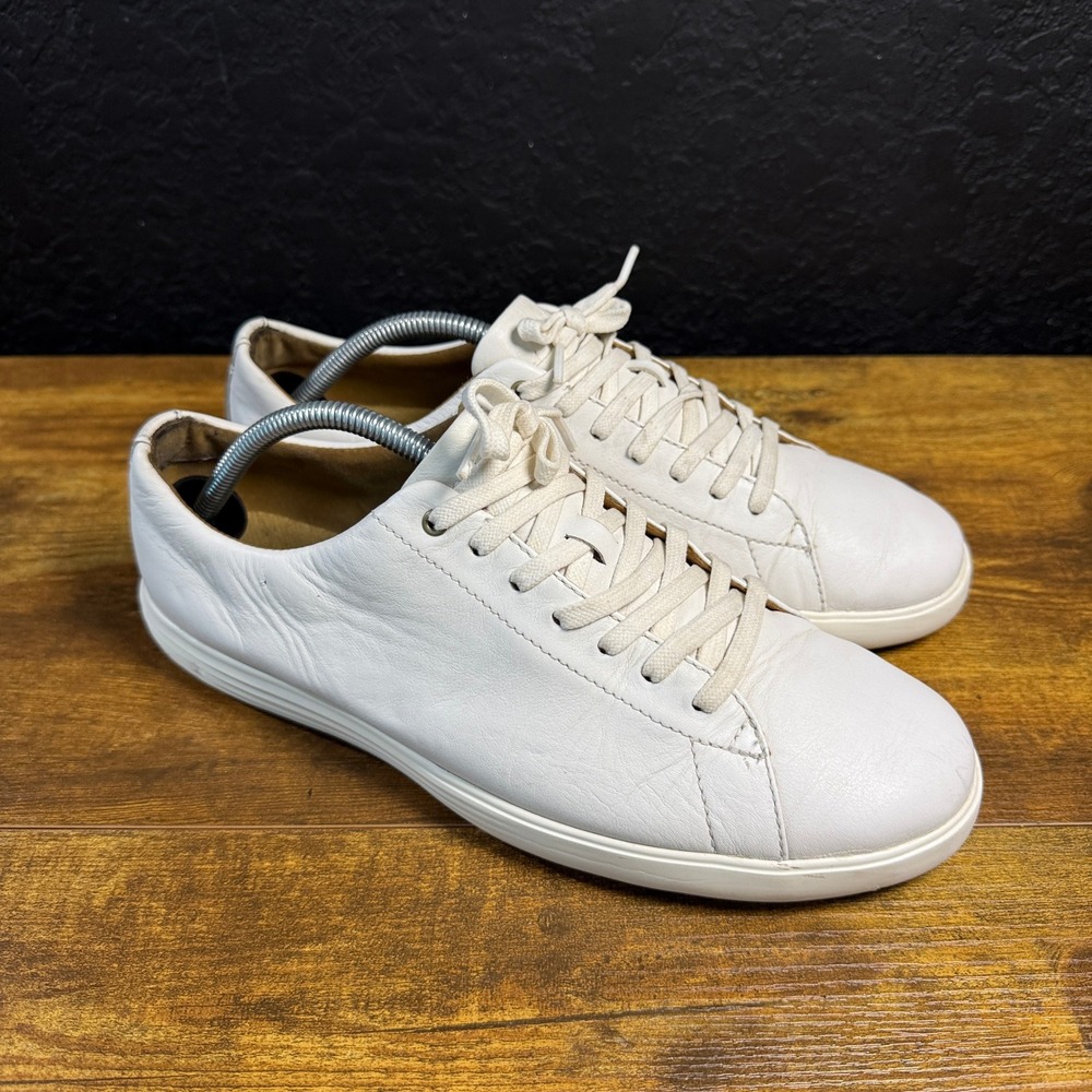 Cole Haan GrandPro Rally White Leather Sneakers Mens Size 9.5